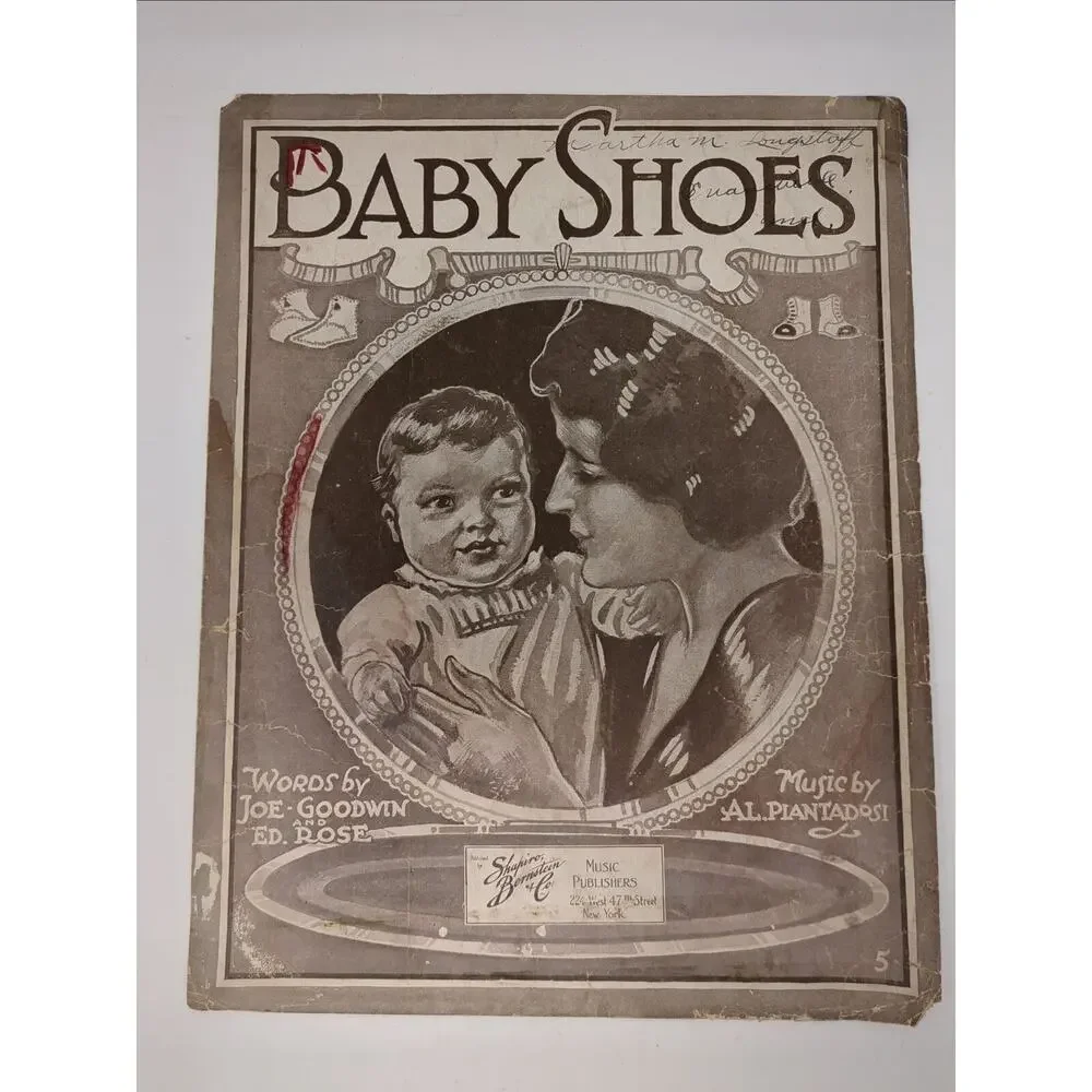 1916 Sheet Music Baby Shoes Music by‎ Al Piantadosi